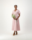 Short-sleeve wrap dress