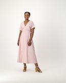 Short-sleeve wrap dress