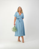 Short-sleeve wrap dress