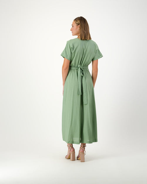 Short-sleeve wrap dress