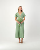 Short-sleeve wrap dress